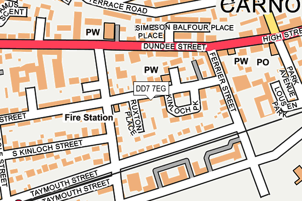 DD7 7EG map - OS OpenMap – Local (Ordnance Survey)