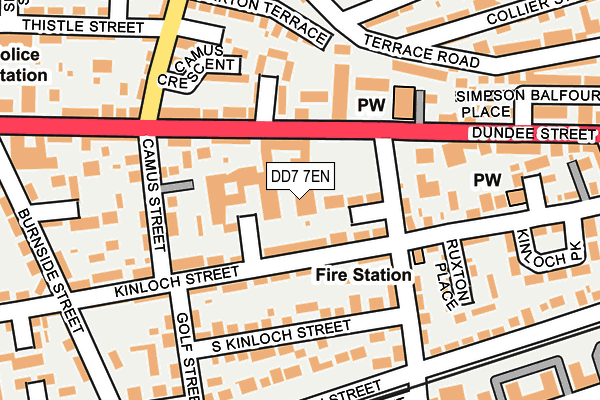 DD7 7EN map - OS OpenMap – Local (Ordnance Survey)
