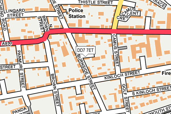 DD7 7ET map - OS OpenMap – Local (Ordnance Survey)