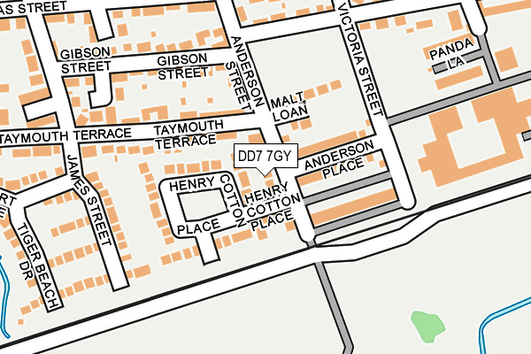 DD7 7GY map - OS OpenMap – Local (Ordnance Survey)