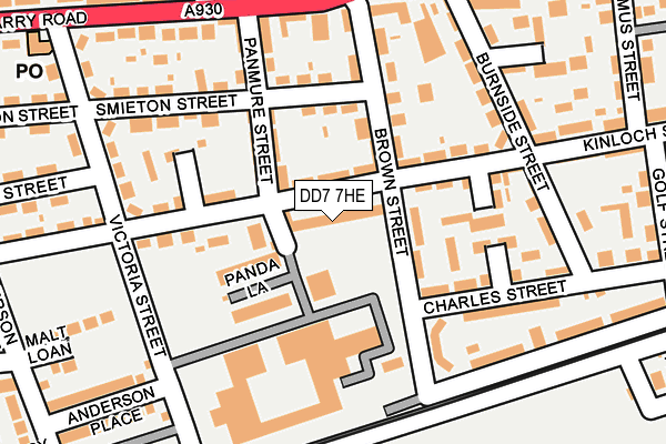 DD7 7HE map - OS OpenMap – Local (Ordnance Survey)