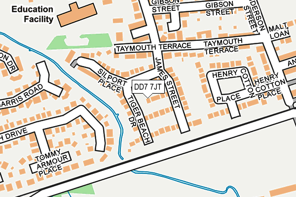 DD7 7JT map - OS OpenMap – Local (Ordnance Survey)