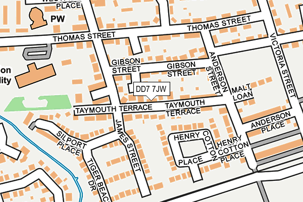 DD7 7JW map - OS OpenMap – Local (Ordnance Survey)