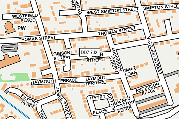 DD7 7JX map - OS OpenMap – Local (Ordnance Survey)