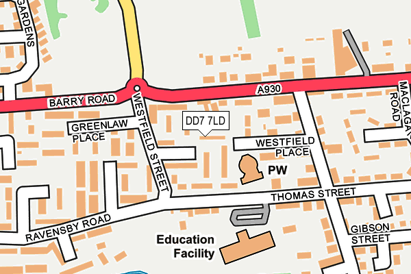 DD7 7LD map - OS OpenMap – Local (Ordnance Survey)