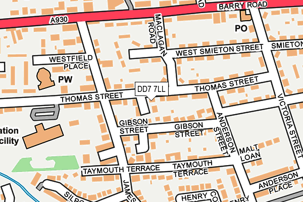 DD7 7LL map - OS OpenMap – Local (Ordnance Survey)