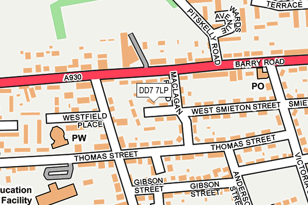 DD7 7LP map - OS OpenMap – Local (Ordnance Survey)
