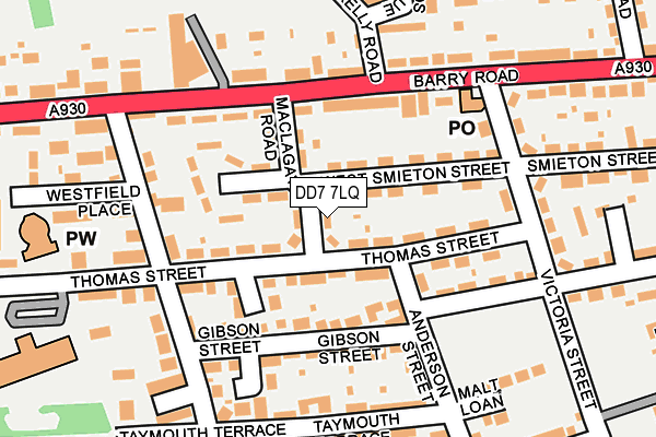 DD7 7LQ map - OS OpenMap – Local (Ordnance Survey)