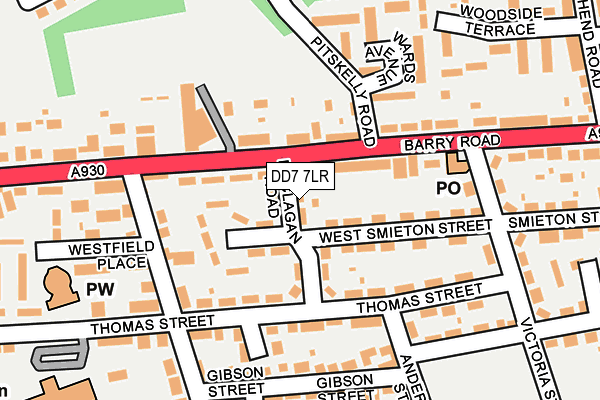 DD7 7LR map - OS OpenMap – Local (Ordnance Survey)