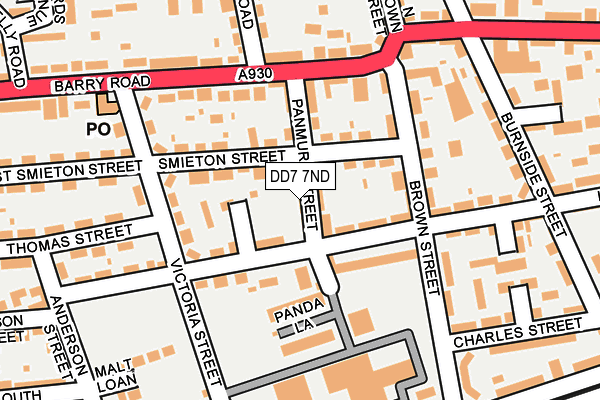 DD7 7ND map - OS OpenMap – Local (Ordnance Survey)