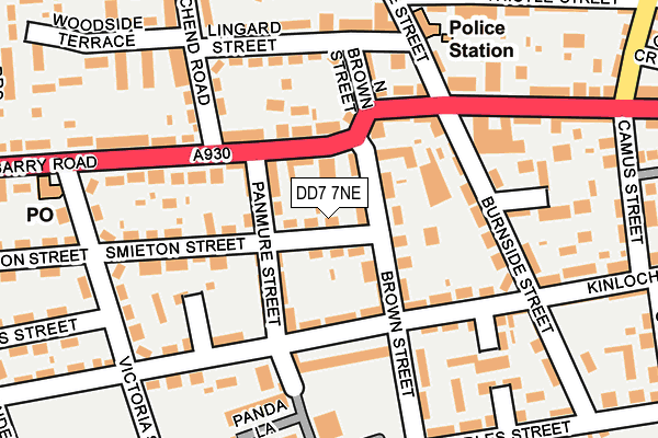 DD7 7NE map - OS OpenMap – Local (Ordnance Survey)