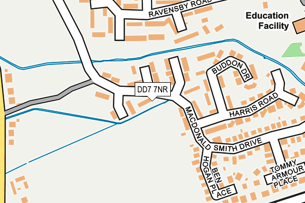 DD7 7NR map - OS OpenMap – Local (Ordnance Survey)