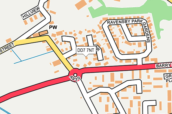 DD7 7NT map - OS OpenMap – Local (Ordnance Survey)