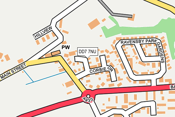 DD7 7NU map - OS OpenMap – Local (Ordnance Survey)