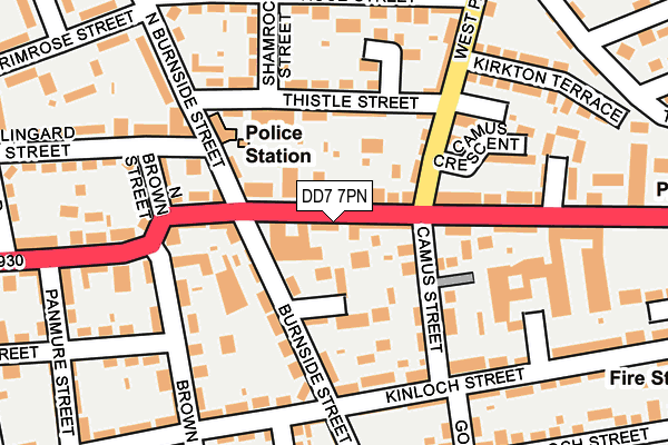 DD7 7PN map - OS OpenMap – Local (Ordnance Survey)