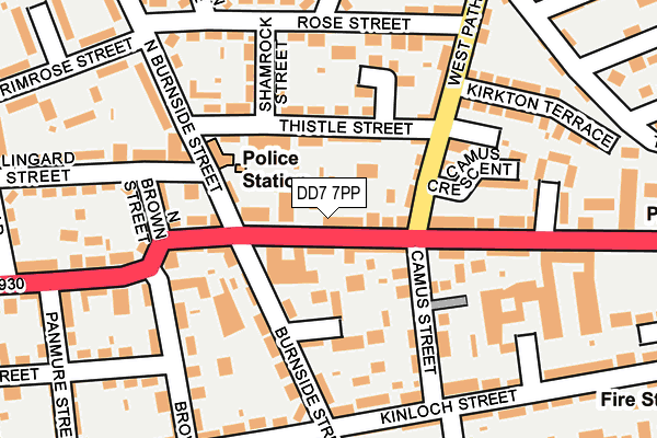DD7 7PP map - OS OpenMap – Local (Ordnance Survey)