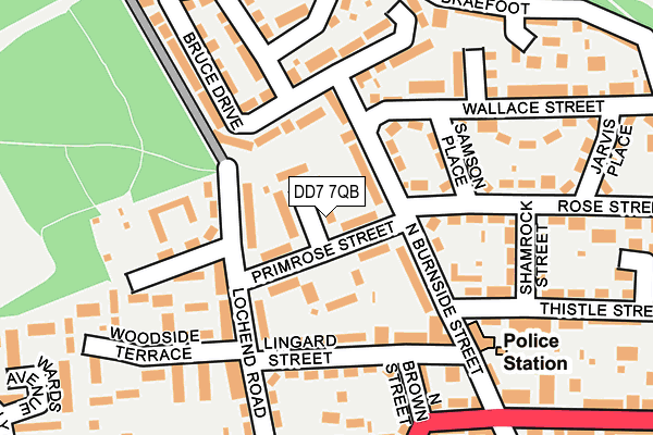 DD7 7QB map - OS OpenMap – Local (Ordnance Survey)