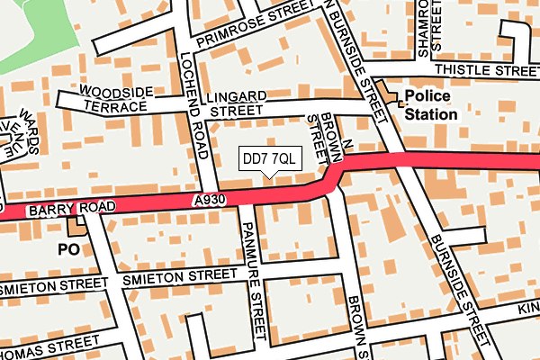 DD7 7QL map - OS OpenMap – Local (Ordnance Survey)