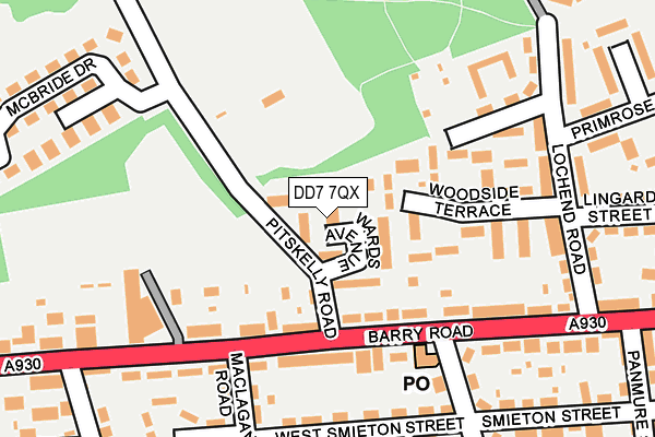 DD7 7QX map - OS OpenMap – Local (Ordnance Survey)