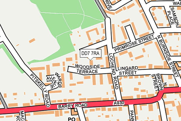 DD7 7RA map - OS OpenMap – Local (Ordnance Survey)