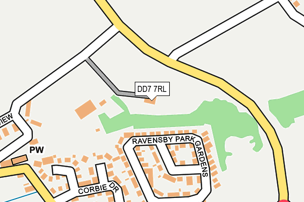 DD7 7RL map - OS OpenMap – Local (Ordnance Survey)