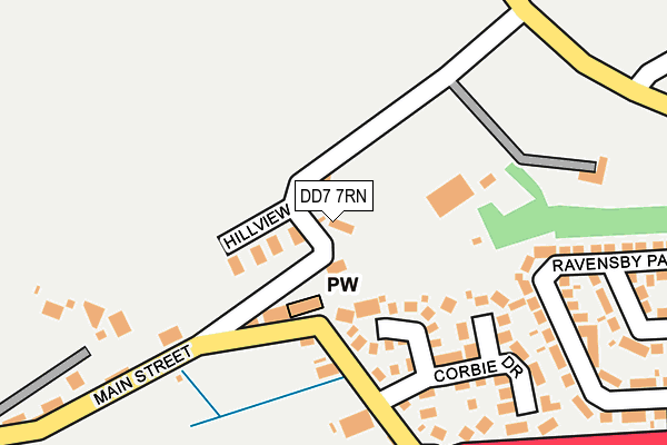 DD7 7RN map - OS OpenMap – Local (Ordnance Survey)