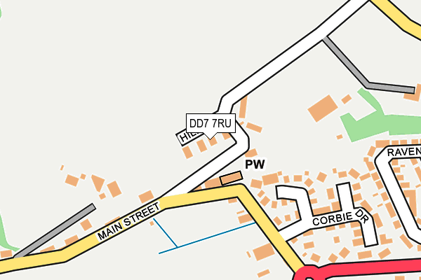 DD7 7RU map - OS OpenMap – Local (Ordnance Survey)