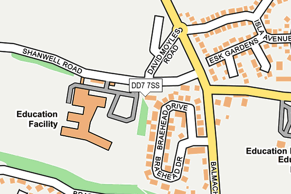 DD7 7SS map - OS OpenMap – Local (Ordnance Survey)