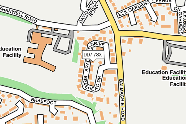 DD7 7SX map - OS OpenMap – Local (Ordnance Survey)