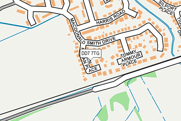 DD7 7TG map - OS OpenMap – Local (Ordnance Survey)