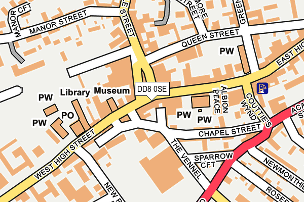 DD8 0SE map - OS OpenMap – Local (Ordnance Survey)