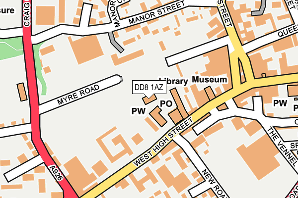 DD8 1AZ map - OS OpenMap – Local (Ordnance Survey)