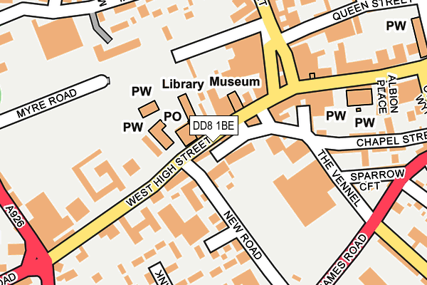 DD8 1BE map - OS OpenMap – Local (Ordnance Survey)