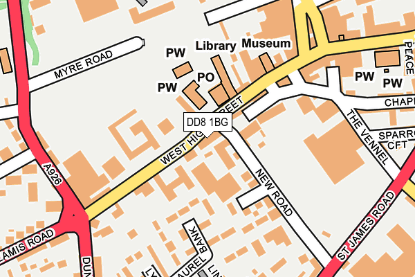DD8 1BG map - OS OpenMap – Local (Ordnance Survey)