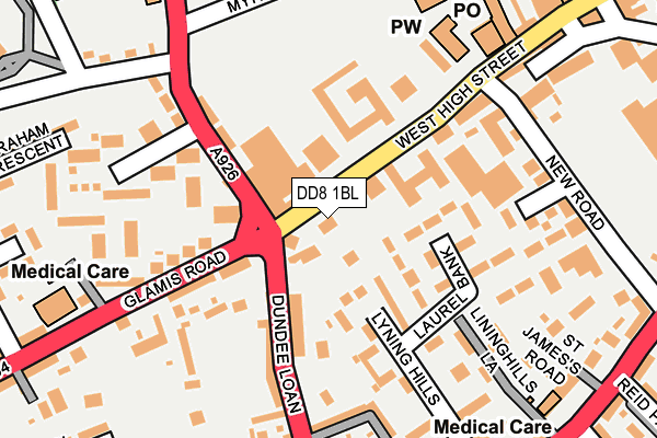 DD8 1BL map - OS OpenMap – Local (Ordnance Survey)