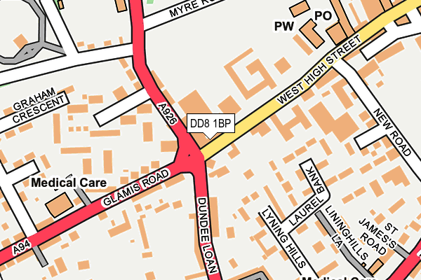 DD8 1BP map - OS OpenMap – Local (Ordnance Survey)