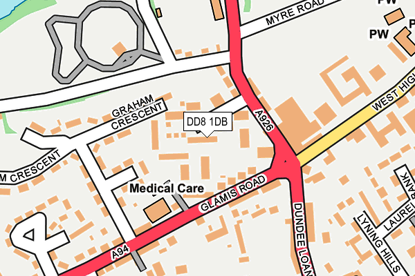 DD8 1DB map - OS OpenMap – Local (Ordnance Survey)