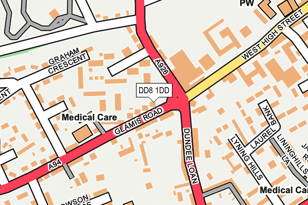 DD8 1DD map - OS OpenMap – Local (Ordnance Survey)