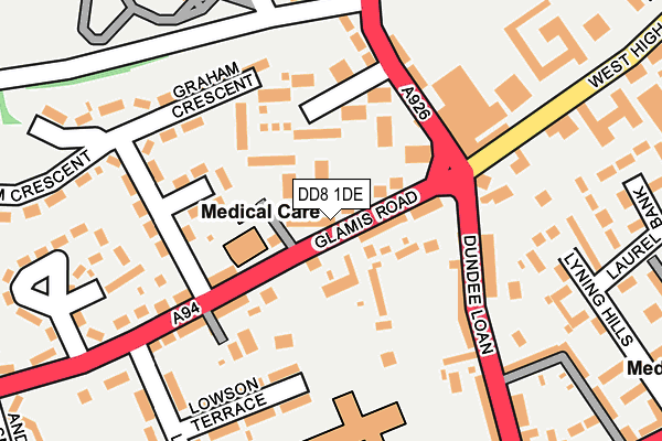 DD8 1DE map - OS OpenMap – Local (Ordnance Survey)