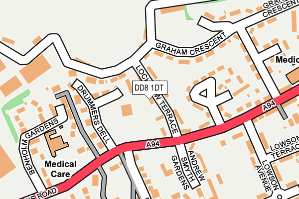 DD8 1DT map - OS OpenMap – Local (Ordnance Survey)