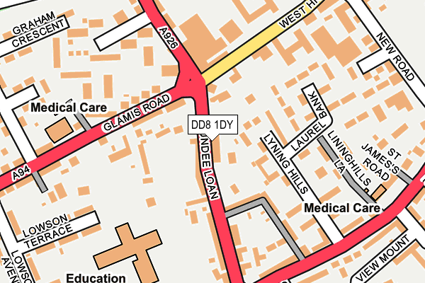 DD8 1DY map - OS OpenMap – Local (Ordnance Survey)