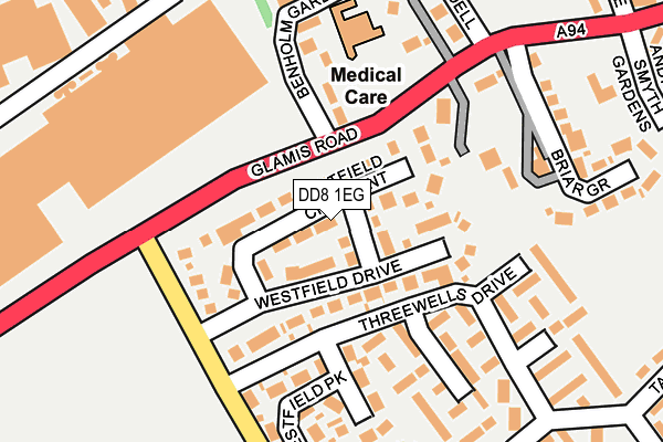 DD8 1EG map - OS OpenMap – Local (Ordnance Survey)