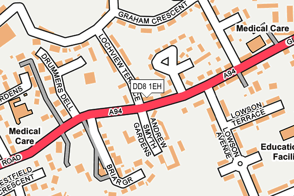 DD8 1EH map - OS OpenMap – Local (Ordnance Survey)