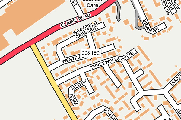 DD8 1EQ map - OS OpenMap – Local (Ordnance Survey)