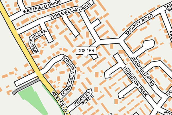 DD8 1ER map - OS OpenMap – Local (Ordnance Survey)