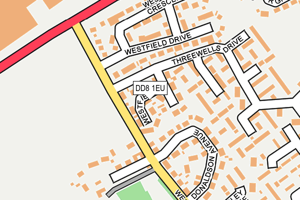 DD8 1EU map - OS OpenMap – Local (Ordnance Survey)