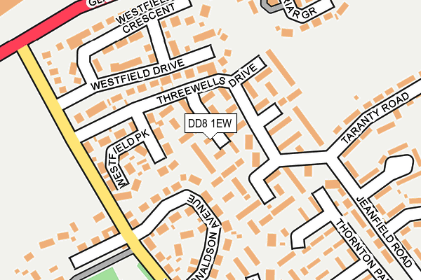 DD8 1EW map - OS OpenMap – Local (Ordnance Survey)