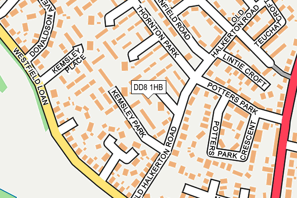 DD8 1HB map - OS OpenMap – Local (Ordnance Survey)