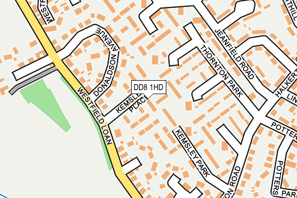 DD8 1HD map - OS OpenMap – Local (Ordnance Survey)
