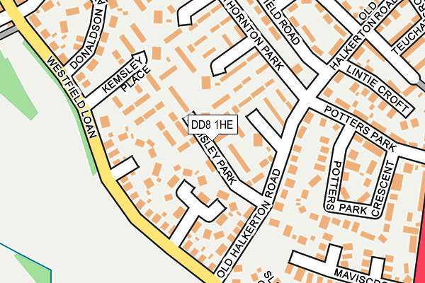 DD8 1HE map - OS OpenMap – Local (Ordnance Survey)